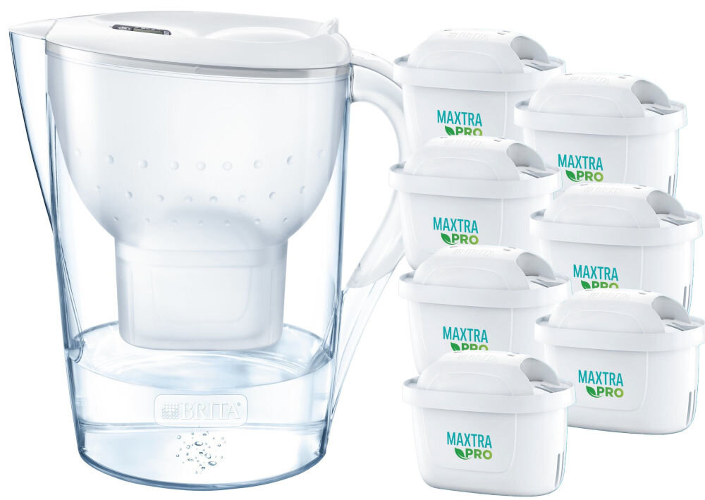 Dzbanek filtrujący BRITA Marella XL Biały + 7 wkładów Pure Peformance Pro dokumentacja filtry dzbanek