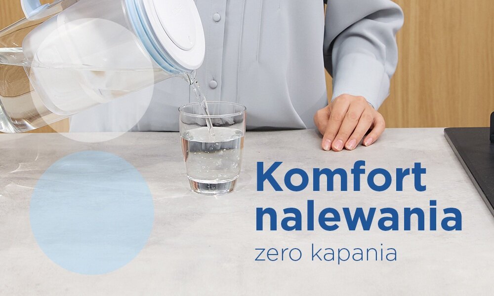 Dzbanek filtrujący BRITA Glass + Wkład Maxtra Pro Pure Performance elegancki wygląd, mocne szkło, utrzymanie czystości