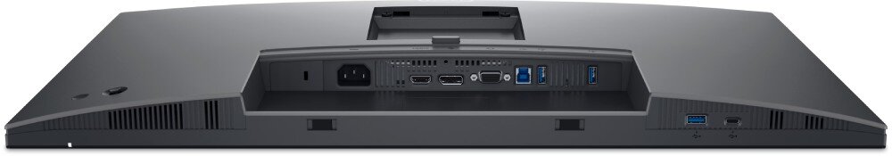 Monitor DELL P2725H 27 1920x1080px IPS 100Hz (bez podstawy) ujęcie monitora od spodu z widocznymi portami złącza podłączenie mocowanie VESA