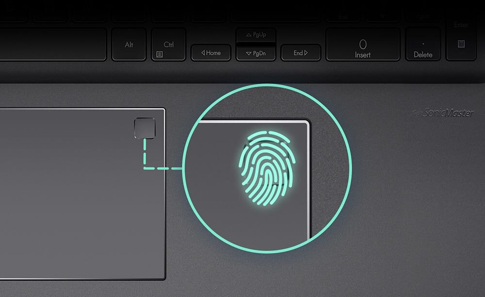 Laptop ASUS VivoBook 17X M3704YA - Czytnik linii papilarnych 