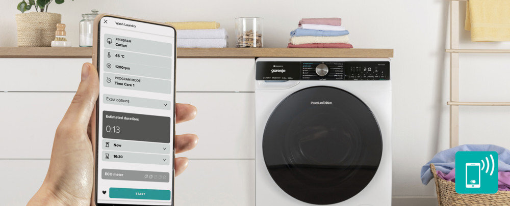 Pralka GORENJE WNS14A4TWIFI/PL aplikacja ConnectLife zdalne sterowanie powiadomienia zarządzanie