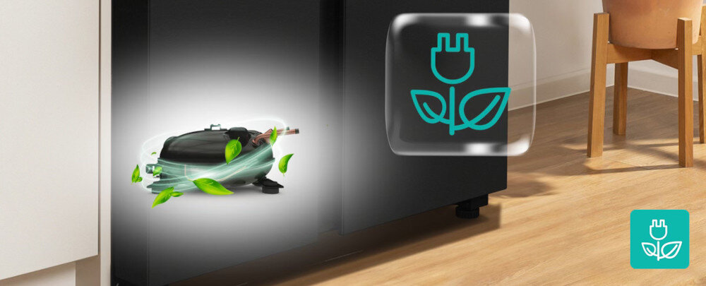 LODÓWKA GORENJE NRR9185EABXLWD wizualizacja silnik napęd ikona niskie rachunki trwałość cicha praca