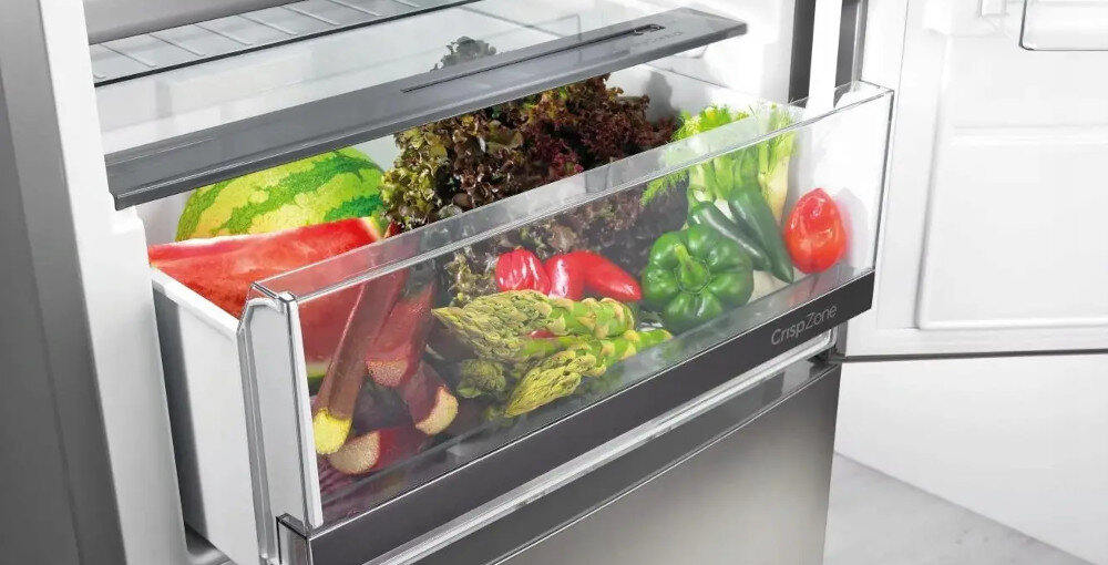 LODÓWKA GORENJE NRK6202AXL4 szuflada CrispZone świeże owoce warzywa