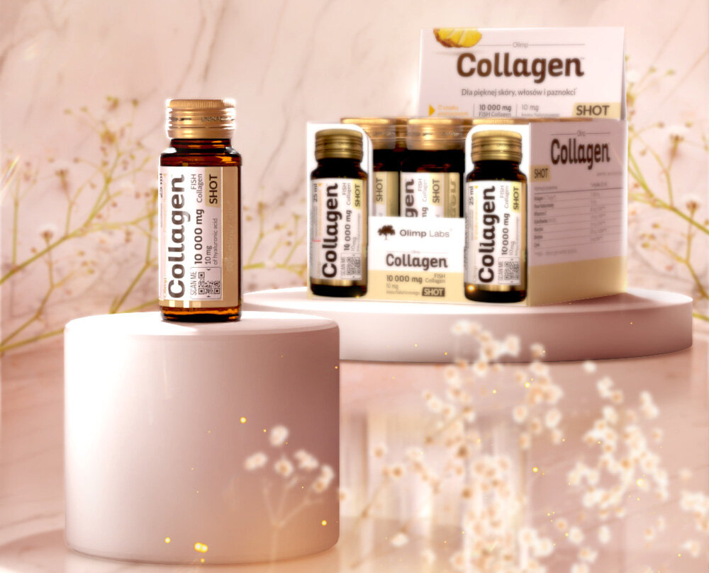Kolagen OLIMP Ananasowy 25 ml kolagen to bialko element strukturalny stawow i skory wytrzymalosc mechaniczna skory kieruje rozwojem tkanek