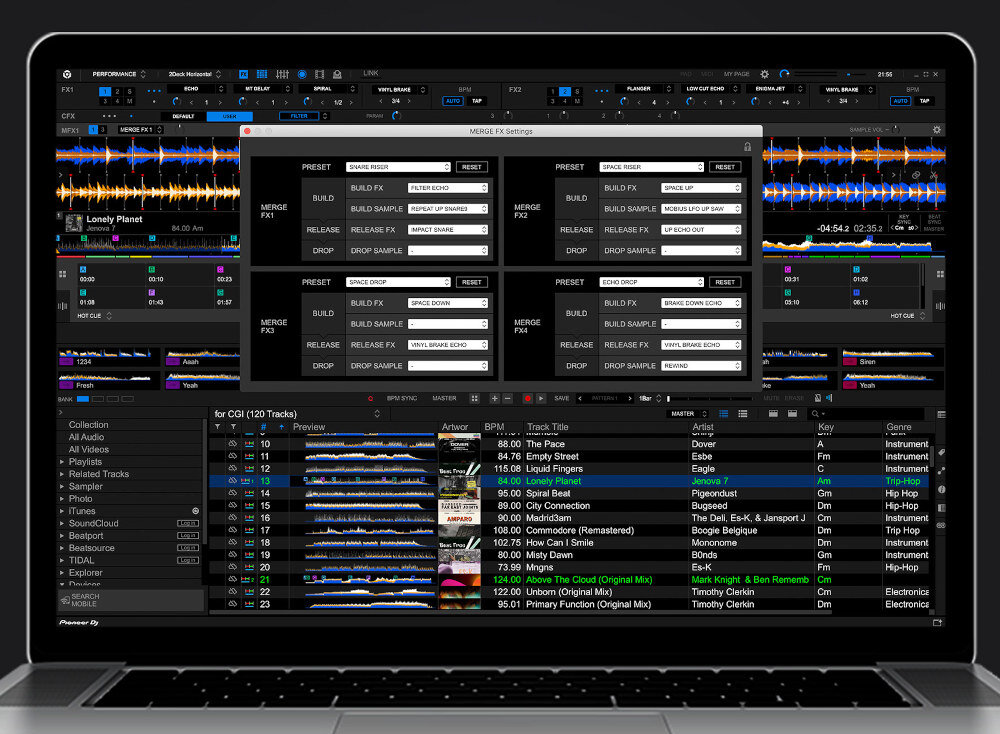 Kontroler DJ PIONEER DDJ-FLX6 GT - Personalizacja efektów