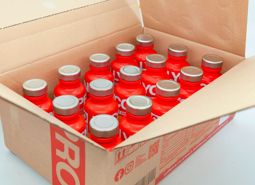 Napój LYCOPEN PRO Antyoxidant Drink Original Wiśniowy 15 x 250 ml zestaw 15 utelek po 250 ml kazda dokumentacja