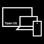 чорний значок samsung tizen os