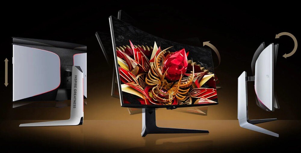 Monitor TCL 34R83Q 34 3440x1440px 170Hz 1 ms [GTG] Curved stojak regulacja pozycja