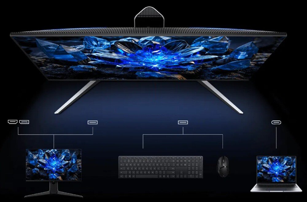 Monitor TCL 27R83U 27 3840x2160px 160Hz 1 ms [GTG] przełącznik KVM podział ekranu