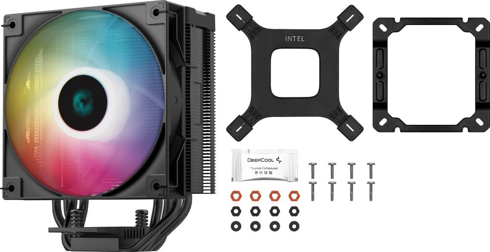 Chłodzenie CPU DEEPCOOL AG400 Digital ARGB Czarny zestaw akcesoria
