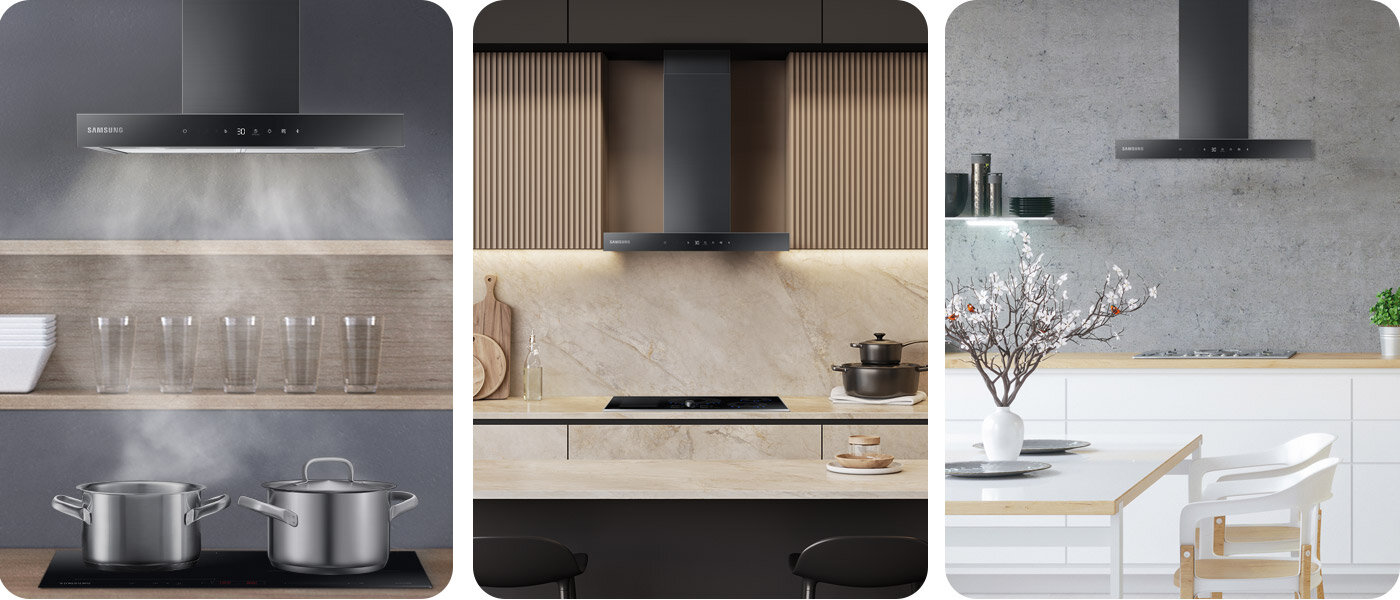 Okap Samsung NK24C5703TM doskonale prezentuje się w różnych aranżacjach kuchennych Okap kominowy Samsung NK24C5703TM prezentuje się doskonale w różnorodnych aranżacjach kuchennych, dodając elegancji i funkcjonalności każdemu wnętrzu