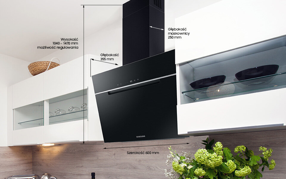 Samsung skośny NK24C7070WB - zdjęcie - Media Expert - rysunek techniczny