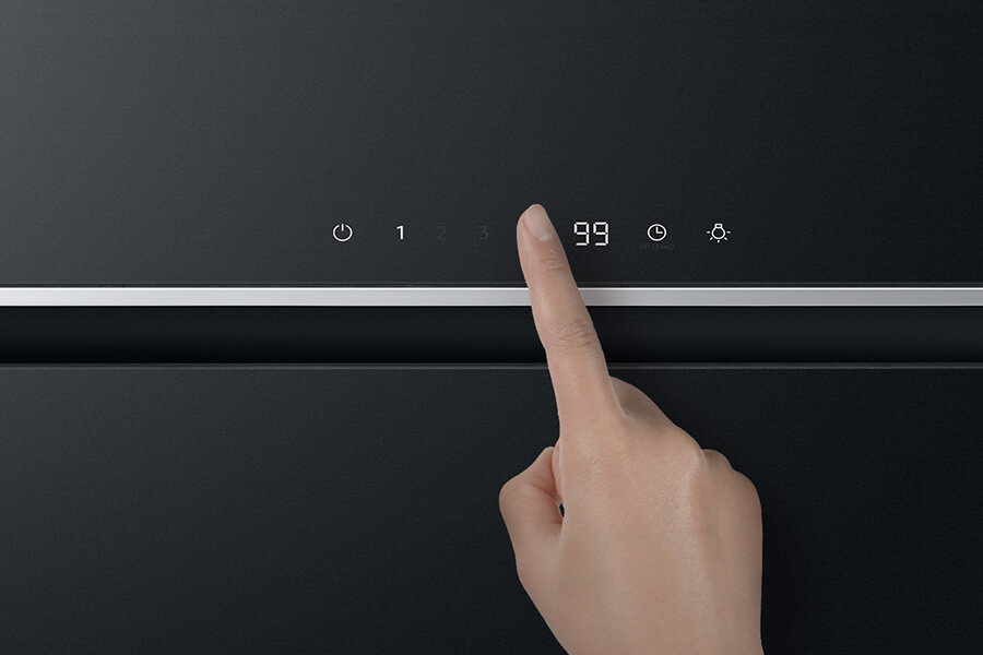 Okap NK36C7070WB posiada funkcję touch control, czyli dotykowe sterowanie Okap Samsung NK36C7070WB posiada funkcję touch control, czyli dotykowe sterowanie