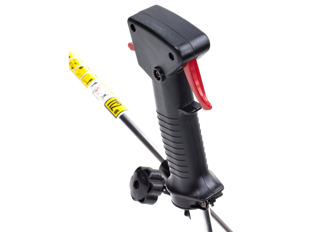 Kosa spalinowa NAC BP254-07-V 0.75kW 5.5kg Żyłka + tarcza tnąca silnik 2-suwowy spalinowy pojemnosc 25,4 cm3 moc 0,75 kW predkosc obrotowa do 8500 obr/min zbiornik paliwa pojemnosc 0,45 litra