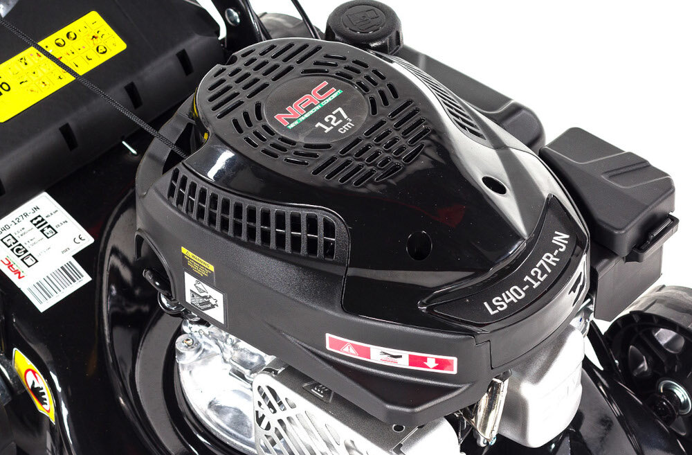 Kosiarka spalinowa NAC LS40-127R-JN Rato z napędem 400mm 2kW silnik czterosuwowy gornozaworowy spalinowy RATO RV125-S pojemnosc 127 cm3 technologia OHV