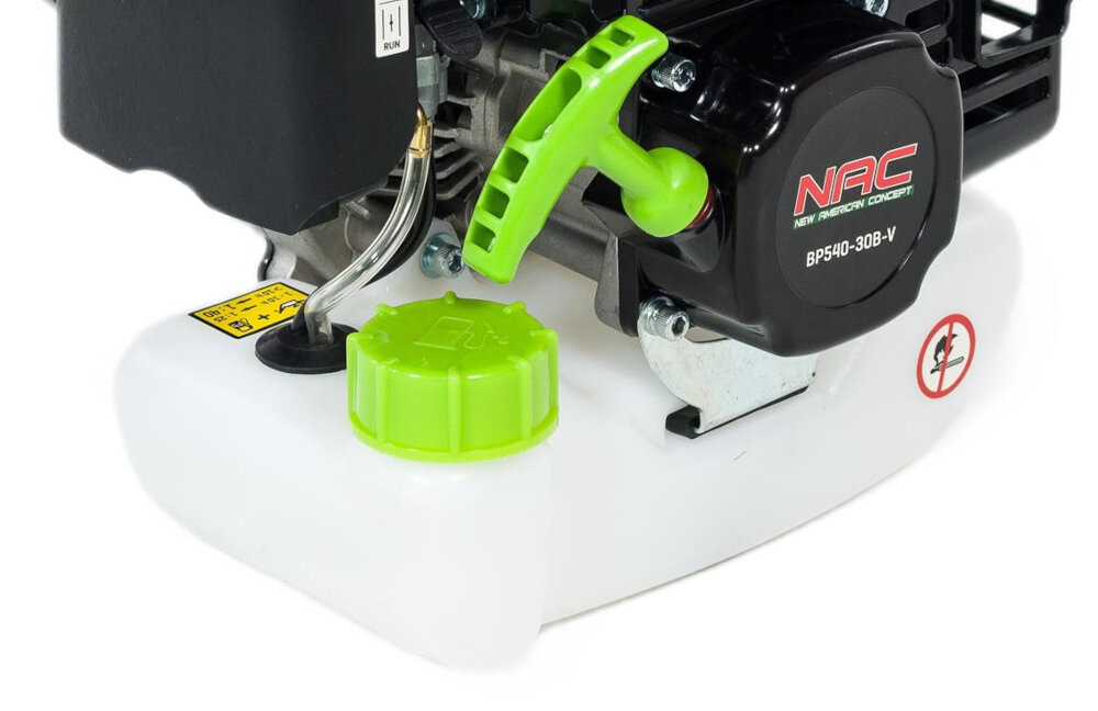 Kosa spalinowa NAC BP540-30B-V 2.2kW 7.2kg Żyłka + tarcza tnąca specjalny pojemnik do sporzadzania mieszanki paliwowej pojemnosc 1,25 litra