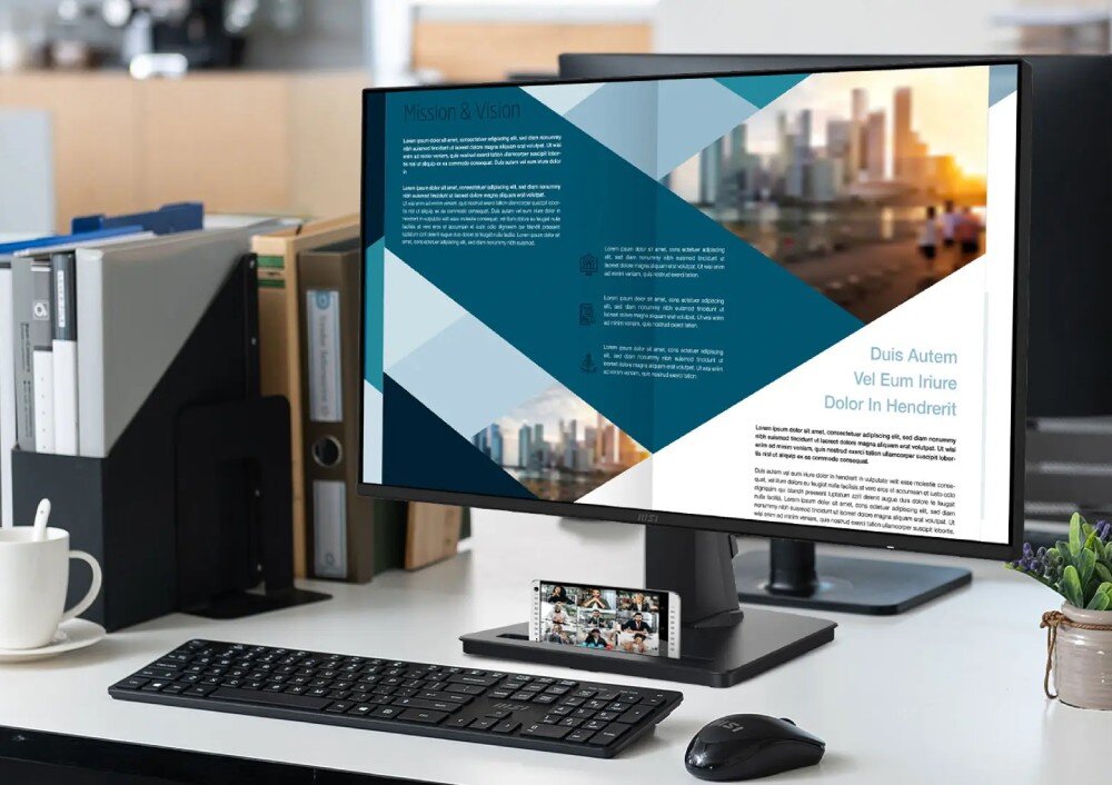 Monitor MSI Pro MP252 24.5 1920x1080px IPS 100Hz 1 ms [MPRT] konstrukcja ergonomia nachylenie VESA