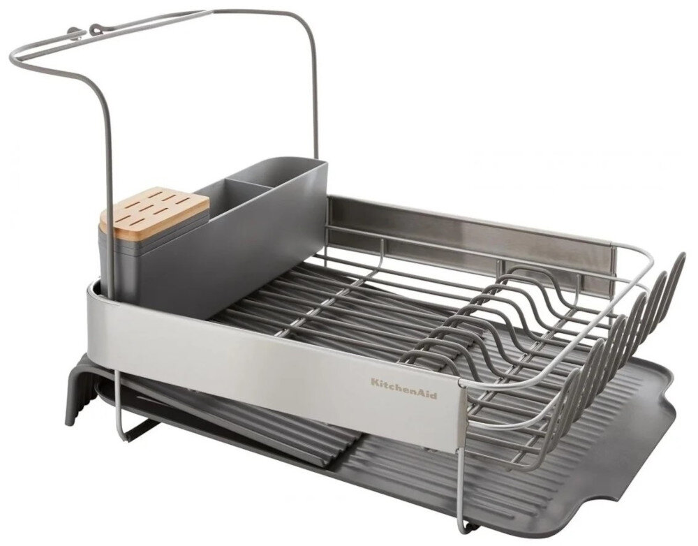 Suszarka do naczyń KITCHENAID KEG896BXCGA Wytrzymałe materiały wykonanie stal nierdzewna tworzywo sztuczne Elegancka szarość odcień antracytu charcoal grey