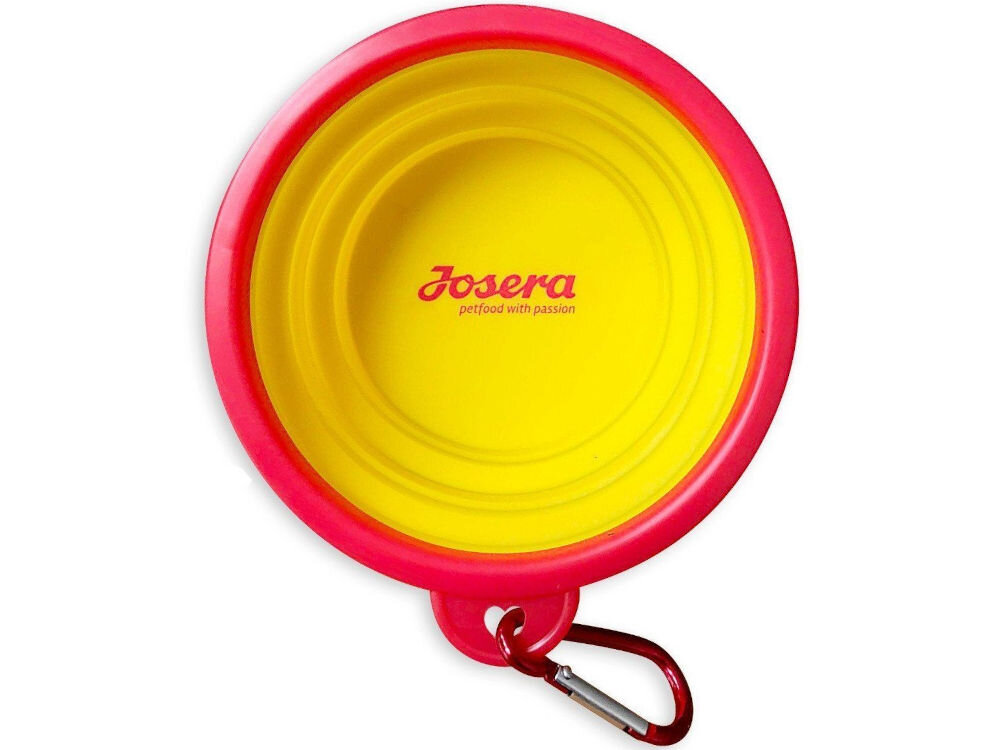 Składana silikonowa miska JOSERA z karabińczykiem pojemność wymiary