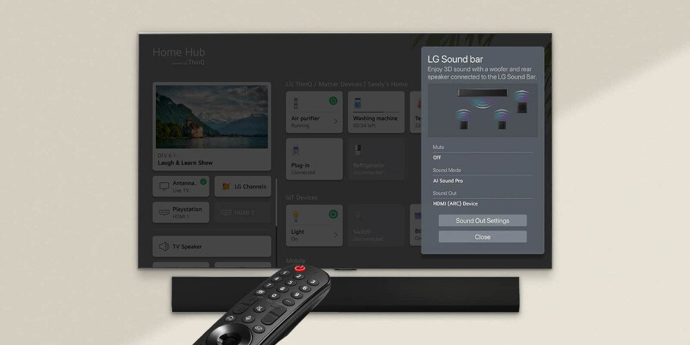 Telewizor LG 77G45LW - interfejs WOW
