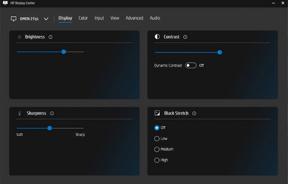 Monitor HP 524sa 23.8 1920x1080px IPS 100Hz aplikacja ustawienia opcje profile