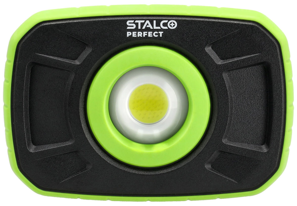 Reflektor STALCO PERFECT S-98809, W, LED, LM, barwa, na białym tle reflektor frontem na wprost