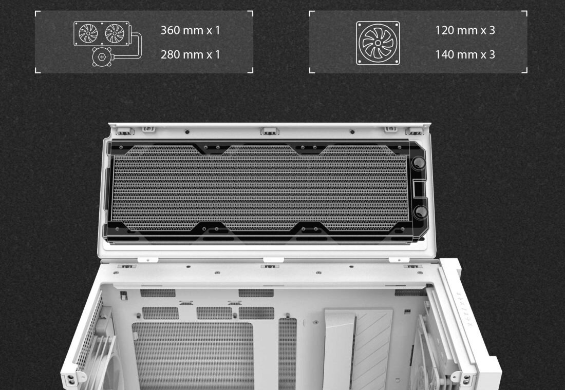 Obudowa ASUS TUF Gaming GT302 TG ARGB - Odłączany panel górny