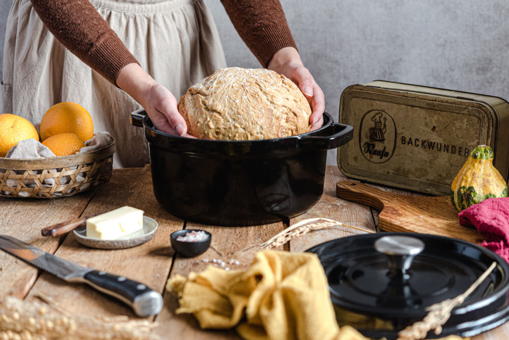 Garnek VINTAGE VC2P2619BF20CP Kremowy 26 cm pokrywka uchwyt cyrkulacja pary