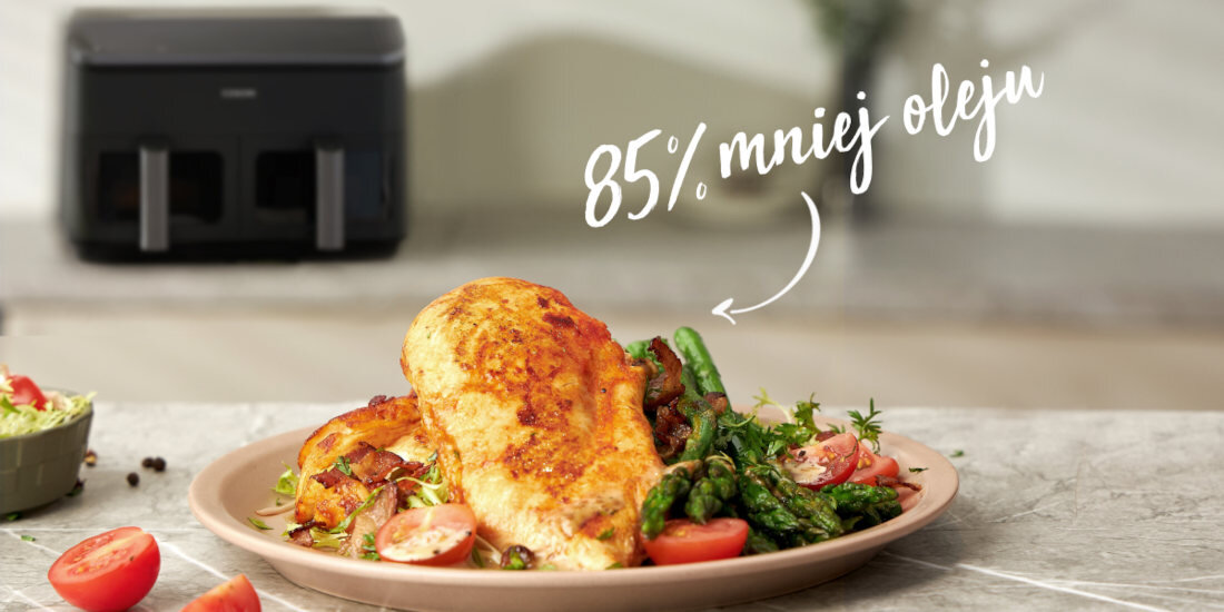 Frytkownica beztłuszczowa COSORI Dual Basket CAF-R901-AEU Air Fryer z podwójnym koszem pojemność oszczędności