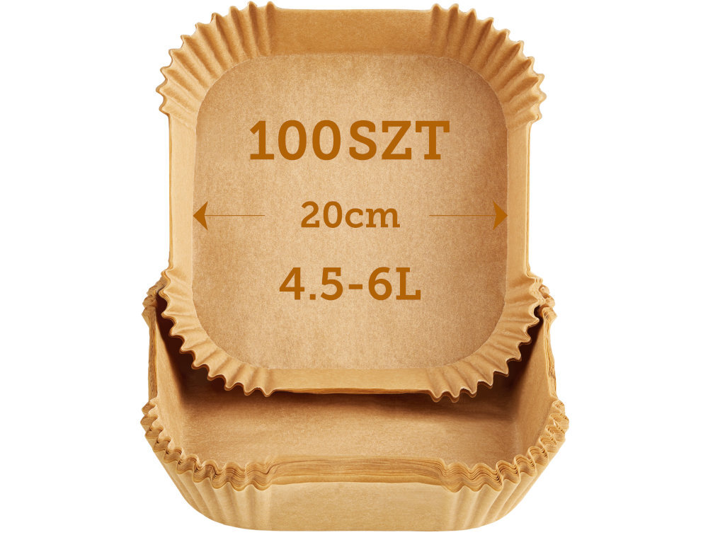 Papier do frytownicy COSORI 20 x 20 cm (100 sztuk) zestaw akcesoria komplet wyposazenie