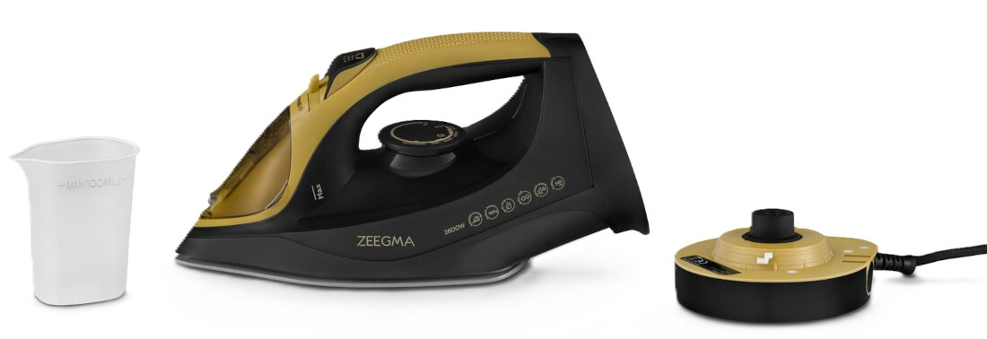 Żelazko ZEEGMA Ironee Black technologia ANTI-CALC technologia ANTI-DRIP funkcja samoczyszczenia żywotność