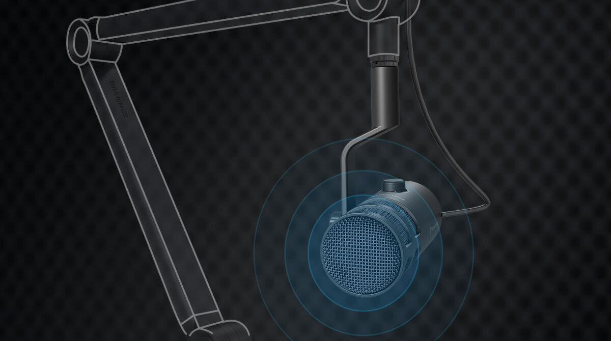 Mikrofon GENESIS Radium 350D 24-bitowe przetwarzanie próbkowanie do 192 kHz pasmo przenoszenia od 60 Hz do 14 kHz dynamiczna konstrukcja