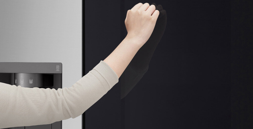 LODÓWKA LG GSGV80PYLL MULTI DOOR 179CM CZARNY MAT PODAJNIK WODY drzwi InstaView szklany panel dwukrotne stuknięcie zawartość bez otwierania