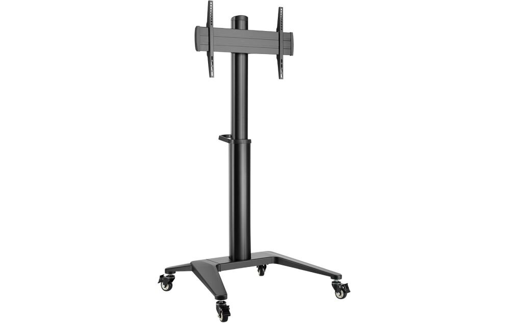Stojak podłogowy DELTACO ARM-0451 do TV 37-70 Cali Czarny ergonomia mobilnosc praca napiecia blokowane kolka