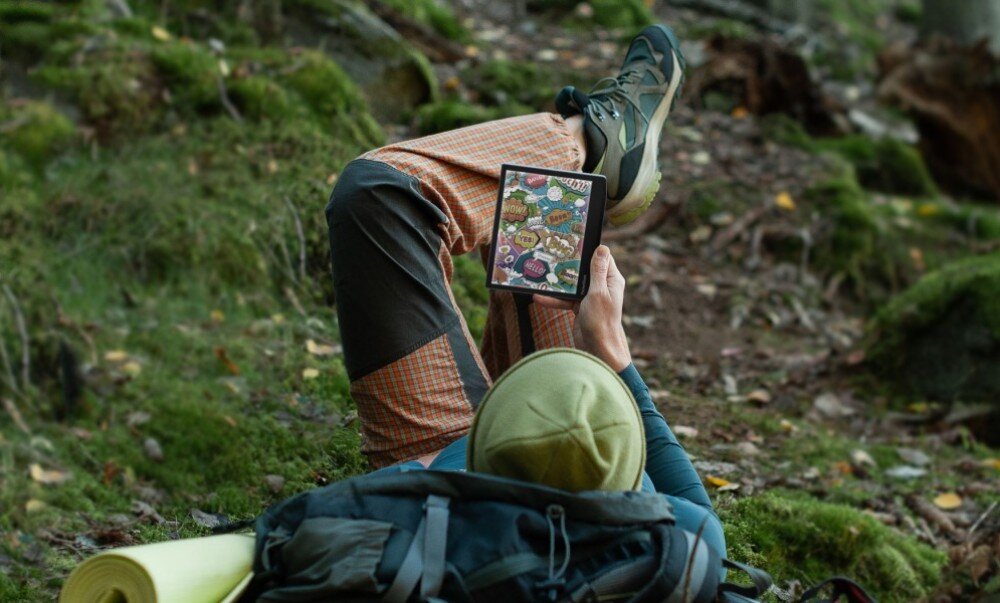 Czytnik e-booków POCKETBOOK Era Color 7, Podświetlany ekran, Wi-Fi, Bez reklam Niebieski wygląd opis