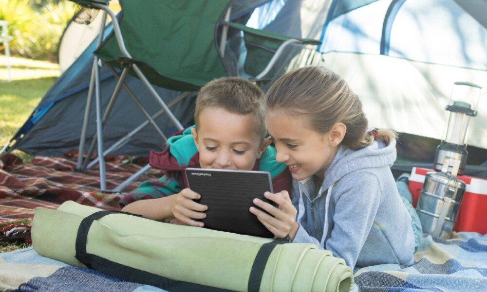 Czytnik e-booków POCKETBOOK Era Color 7, Podświetlany ekran, Wi-Fi, Bez reklam Niebieski design przyciski orientacja waga