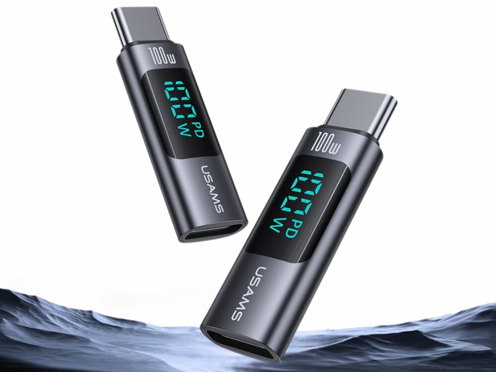 Adapter USAMS AU18 100W
adapter na jasnym tle usb-c pd power delivery