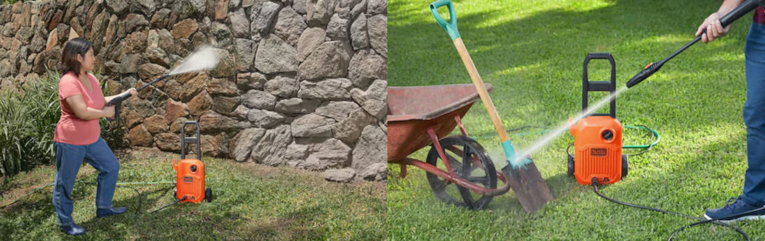 Myjka ciśnieniowa BLACK & DECKER BEPW1650-QS Możliwości czyszczenia ciśnienie robocze natężenie przepływu zabrudzenia