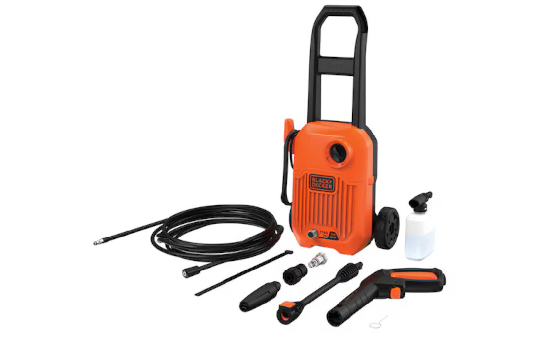 Myjka ciśnieniowa BLACK & DECKER BEPW1650-QS zestaw akcesoria komplet wyposazenie