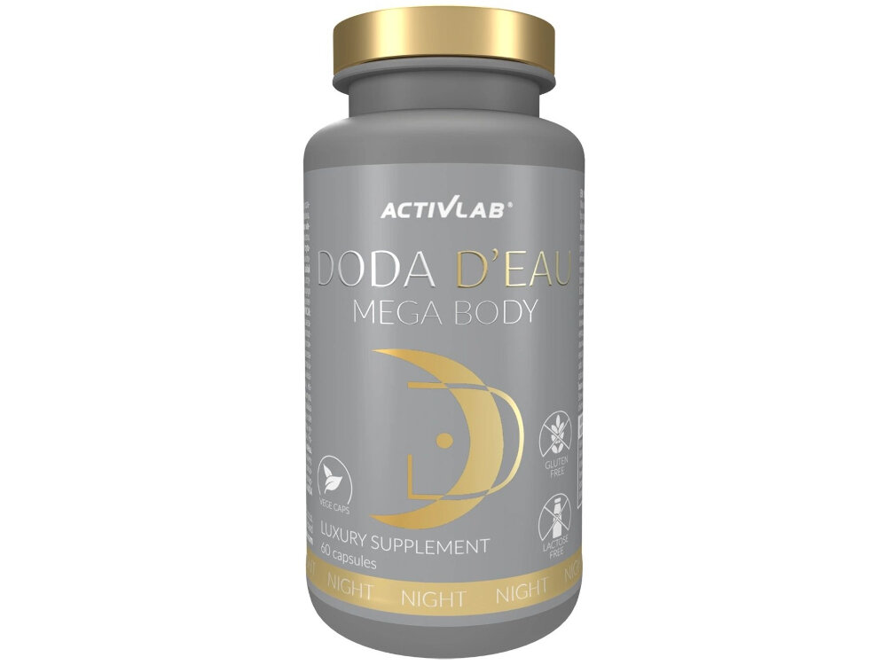 Suplement na trawienie ACTIVLAB Doda D-eau Mega Body 60 kapsułek dwa wiodace skladniki aktywne ekstrakt z korzenia lukrecji 150 mg ekstrakt z lisci melonowca wlasciwego 150 mg