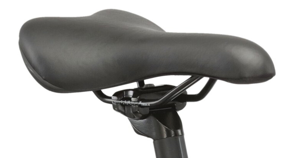 Rower górski MTB KROSS Hexagon 1.0 M19 26 cali męski Czarno-niebieski piankowe siodelko ergonomiczna forma minimalizuje nacisk na punkty kontakt z cialem rowerzysty odpowiednie podparcie dla kosci siedzacych