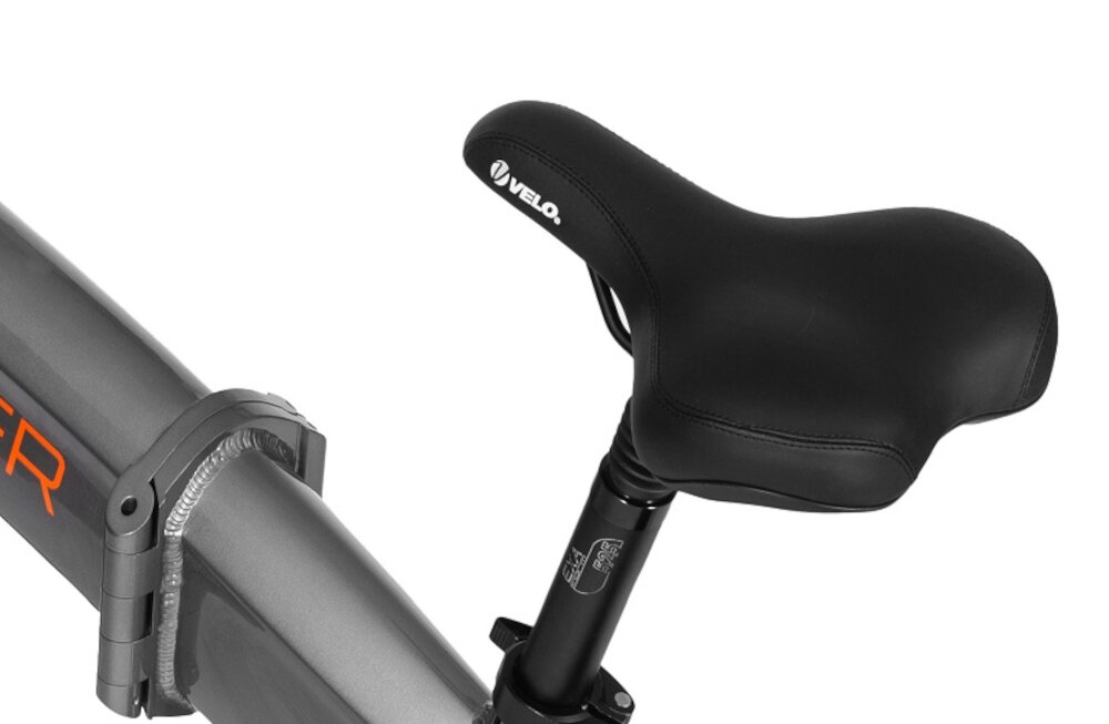 Rower elektryczny ECOBIKE Ezo Alper U20 20 cali Srebrny siedzisk wygodne komfort piankowe