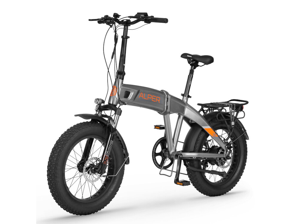 Rower elektryczny ECOBIKE Ezo Alper U20 20 cali Srebrny tylna przerzutka marki L-TWOO model RD-V4007 duza wytrzymalosc sprawne dzialanie plynna bezproblemowa zmiana biegow 7 biegow