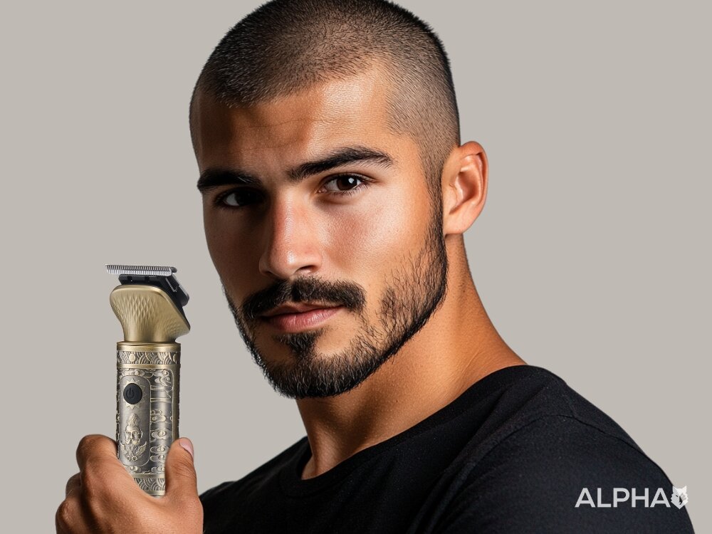 Trymer ALPHA ABS-02 samoczyszczące się ostrza, technologia SpeedTrim, krótszy czas strzyżenia, mniej poprawek, dokłądne golenie