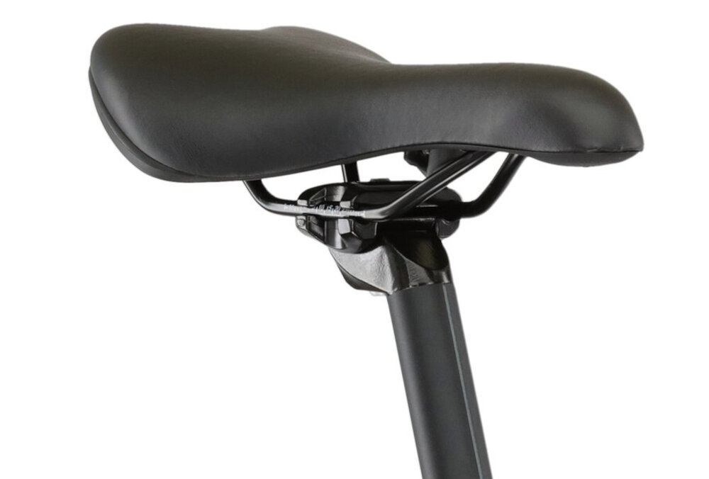 Rower górski MTB KROSS Hexagon 1.0 M21 26 cali męski Granatowo-czerwony piankowe siodelko ergonomiczna forma minimalizuje nacisk na punkty kontakt z cialem rowerzysty odpowiednie podparcie dla kosci siedzacych