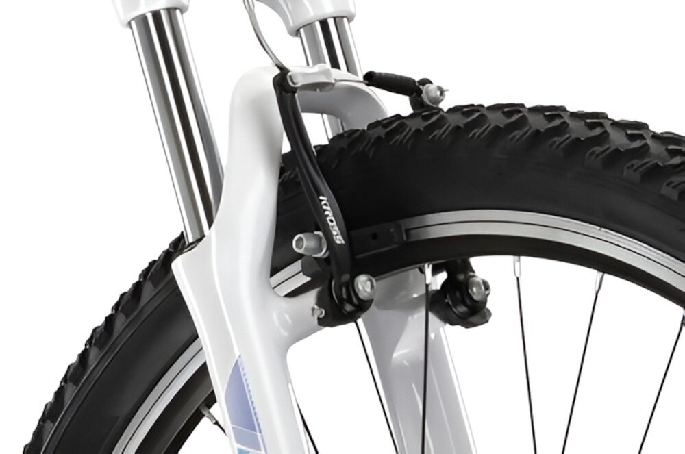Rower górski MTB KROSS Lea 1.1 D13 26 cali damski Biało-niebieski hamulce typu V-Brake renomowanej marki ALHONGA lekkie duza sila hamowania z przodu i z tylu