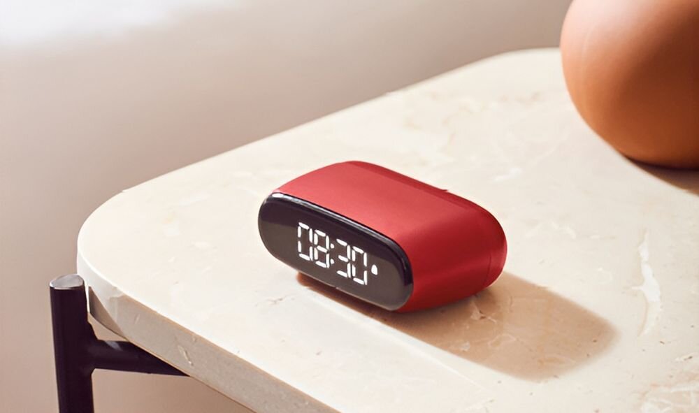 Budzik LEXON Minut Mini  praktycznosc elegancja podswietlenie