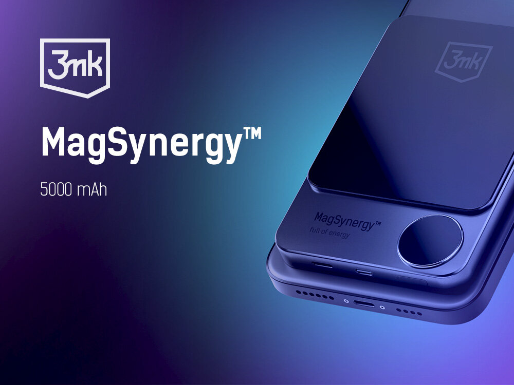 Powerbank 3MK MagSynergy NI+ 5000mAh Czarny