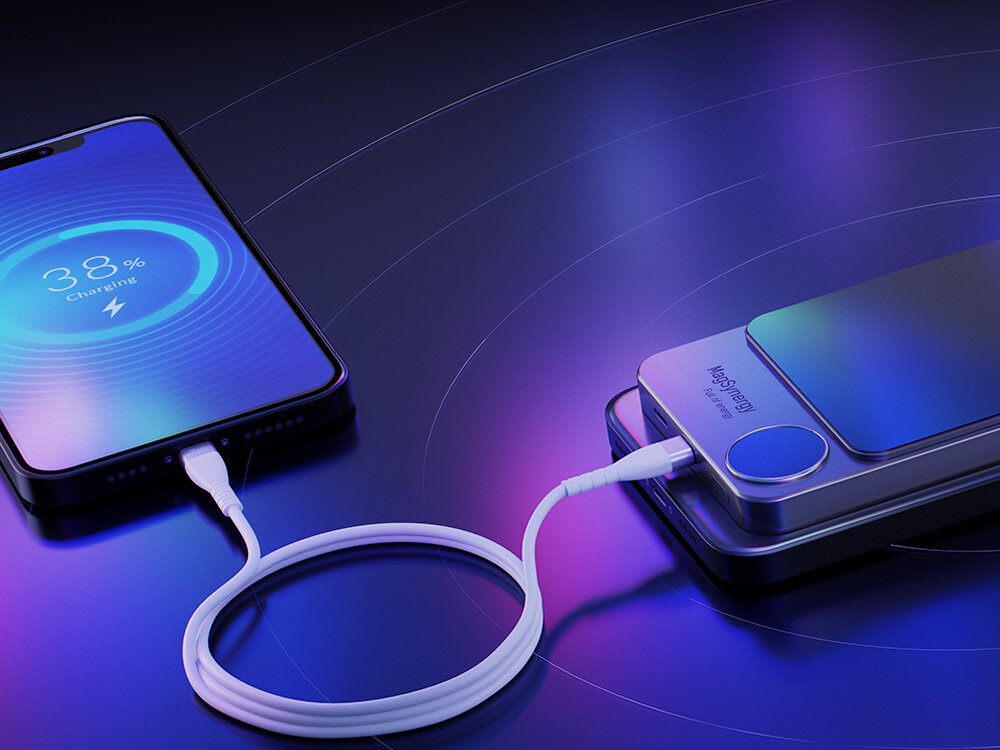 Powerbank 3MK MagSynergy NI+ 5000mAh Czarny dwa urządzenia jednocześnie