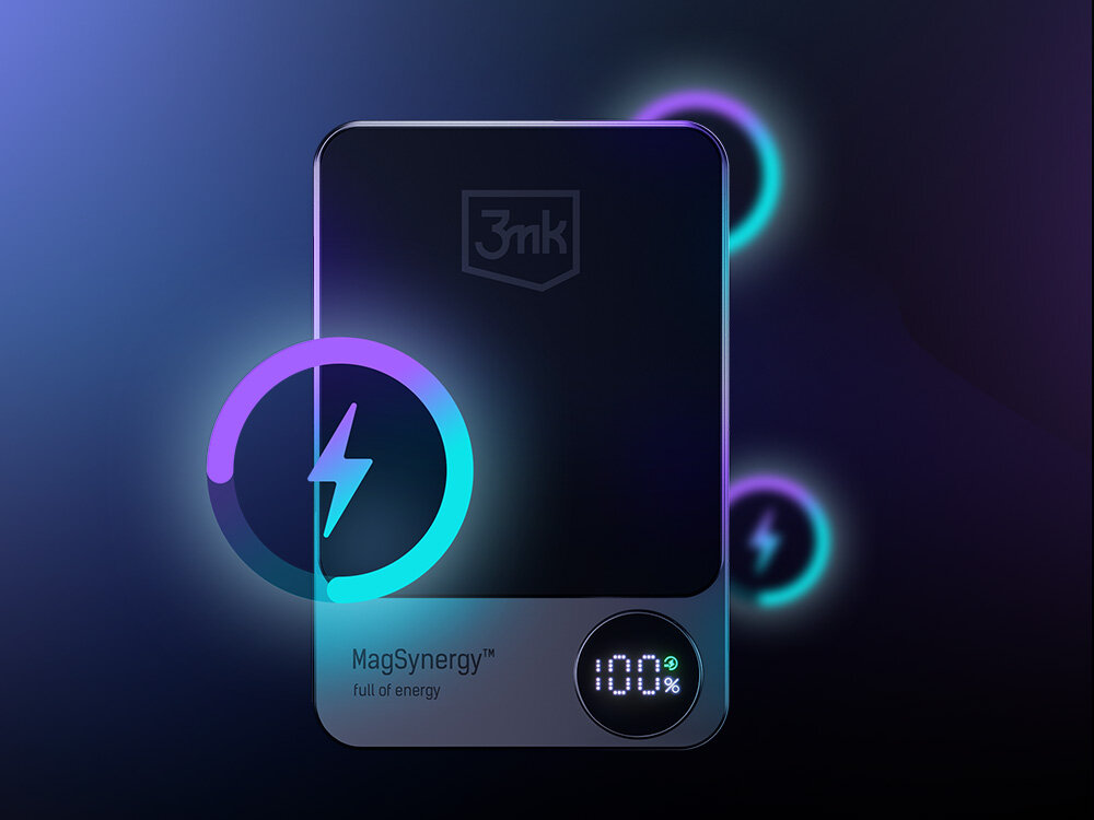 Powerbank 3MK MagSynergy NI+ 5000mAh Czarny pojemność ładowanie